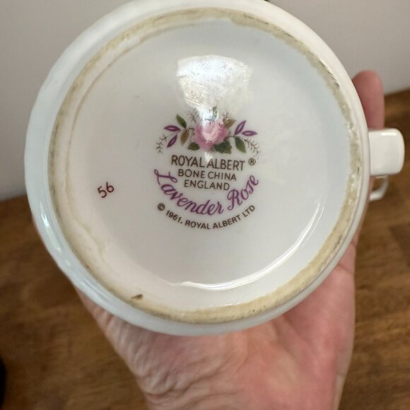 Royal Albert Lavender Rose Mugs Set of 5 Bone China England Floral Pink Rose - Picture 6 of 8